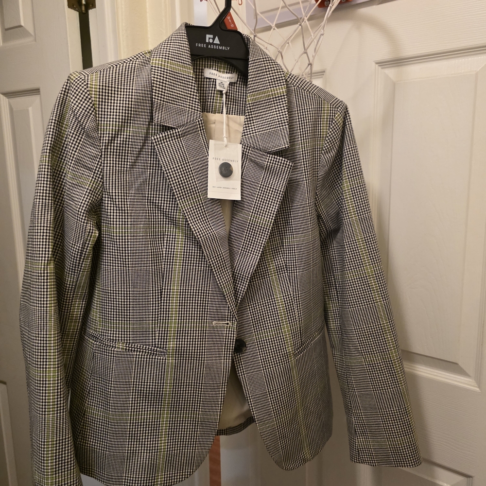 Women's Plaid Blazer Jacket